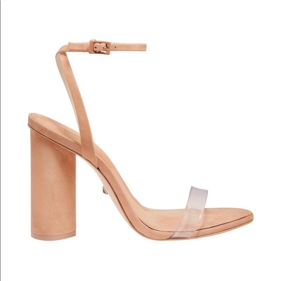 SCHUTZ Shoes - Schutz Lucite Strap Suede Sandals (8)